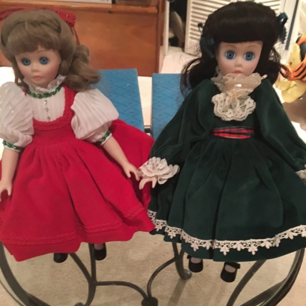 Madame Alexander Joy & Noel 12” Porcelain Dolls